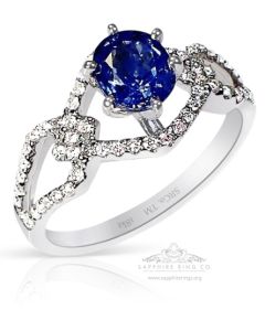 Blue sapphire ring 1.07ct