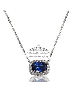 blue sapphire Necklace 