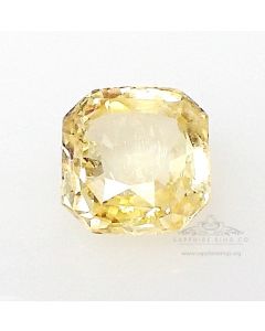 Unheated Yellow Ceylon Sapphire, 3.07 ct Cushion Cut GIA Certified 
