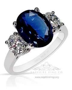 blue diamond sapphire ring