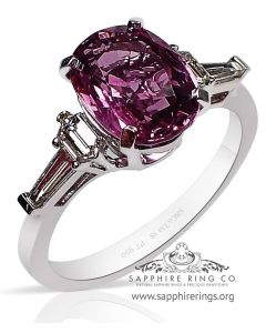 pink Sapphire Platinum Ring