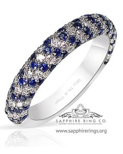 Blue sapphire ring band 