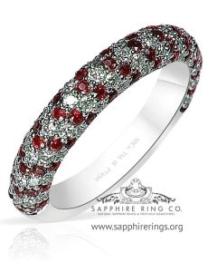 Ruby sapphire wedding Band