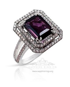purple sapphire diamond engagement rings