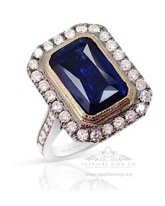 Natural Platinum Ceylon Sapphire Ring