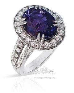 Untreated Color Change Sapphire Ring
