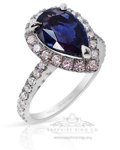 pear shaped sapphire ring
