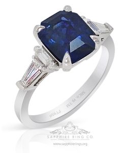 3.03 ct untreated platinum sapphire ring price