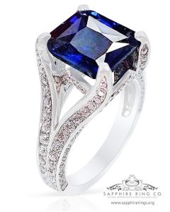 Sapphire Platinum Ring 