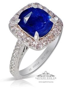 Natural Platinum Sapphire Ring, 2.74 ct GIA Certified 