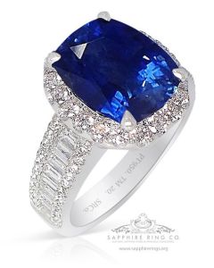Platinum Sapphire Ring, 5.26 ct GIA Origin Report
