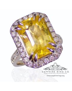 yellow Ceylon sapphire ring