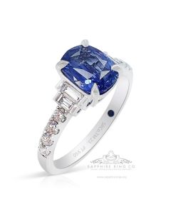 Custom Order, Platinum Sapphire Ring , 2.51 ct Unheated GIA Certified