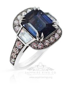 blue sapphire and diamonds ring for engagement 