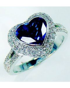 Natural blue Sapphire heart cut 