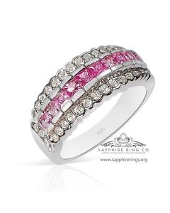 Pink-sapphire-wedding-band-for-ladies 
