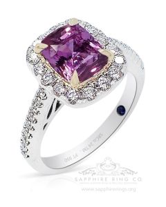 2.05 ct Platinum Untreated Pink Sapphire Ring, GIA Certified
