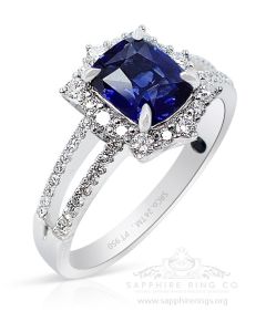 1.15 ct Platinum Natural Sapphire Ring, GIA Certified