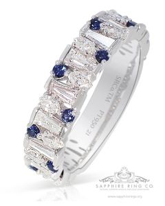 Platinum Sapphire Band, 1.25 cts Certified 