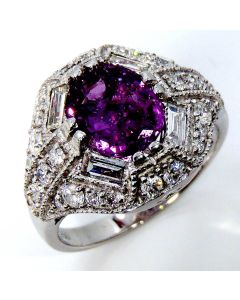 Purple sapphire ring