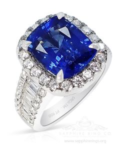 5.86 ct Platinum Sapphire Ring, GIA Origin Report 