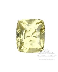 Unheated Yellow Ceylon Sapphire, 2.28 ct Cushion Cut GIA Certified 