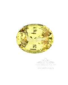 Unheated Yellow Sapphire, 5.07 ct Oval Cut GIA Certified 