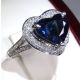 blue sapphire heart cut for Sale 