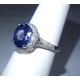platinum and blue Sapphire ring 