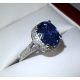 Blue Sapphire and white Gold ring 