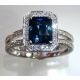 Dark Blue Sapphire and Diamond 