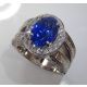 Royal blue 6.20 tcw Oval Sapphire and Diamond Rings