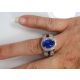 Royal blue Gemstone and diamond ring