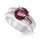 Rose Gold Sapphire Diamond Ring, 18kt GIA Certified 