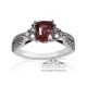 Pink Ceylon sapphire diamonds ring for ladies 