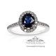 Blue-Natural-Ceylon-Sapphire-Cushion-Cut -Diamond-Ring 