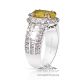 Yellow Oval Sapphire 4.67 Ct Platinum & Diamond Ring