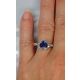 heart cut blue sapphire ring 