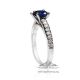 14k white gold blue sapphire ring for engagement 
