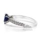 1.09ct blue sapphire and diamond ring 
