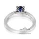 blue sapphire and diamond 14kt white gold ring for sale 