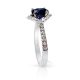 blue sapphire & diamond ring 18kt white gold