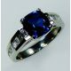 Rich Blue-Sapphire-3.79 Tcw-&-Diamond-Ring