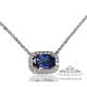 blue Sapphire & Diamond Necklace 