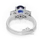 blue sapphire diamond ring platinum