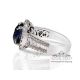 White gold ring blue sapphire 