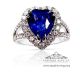  Blue heart shaped  Ceylon Sapphire ring 