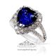 blue heart cut sapphire ring