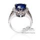 4.46 ct Custom blue sapphire ring