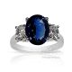 blue sapphire diamond ring platinum